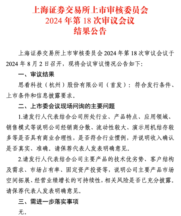 配资讨论网 “科创板八条”后首家！思看科技科创板IPO过会 三大要点看上市审核新方向