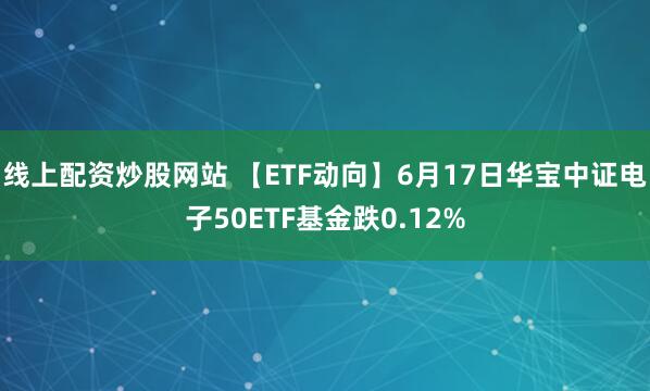 线上配资炒股网站 【ETF动向】6月17日华宝中证电子50ETF基金跌0.12%